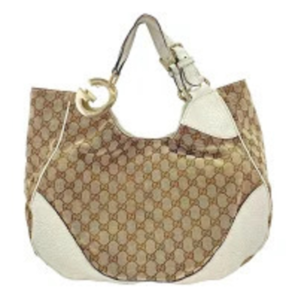 Gucci G Canvas Charlotte Tote Bag Beige Cream